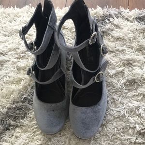 Velvet topshop shoes